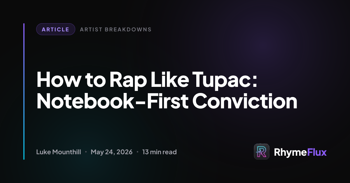 How to Rap Like Tupac: Notebook-First Conviction