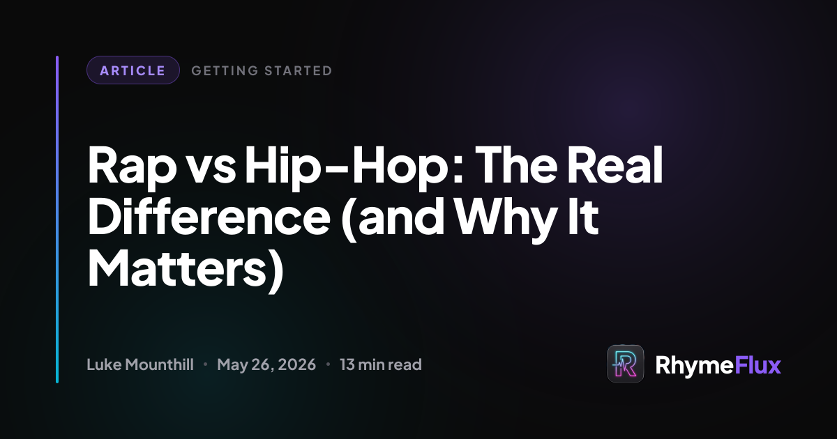 Rap vs Hip-Hop: The Real Difference (and Why It Matters)